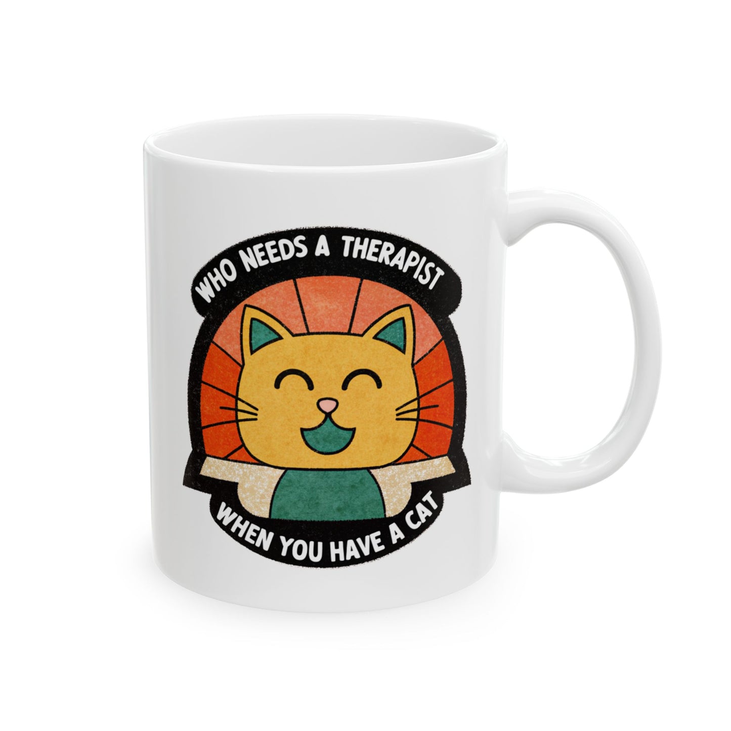 Therapist Cat Ceramic Mug - 11oz & 15oz