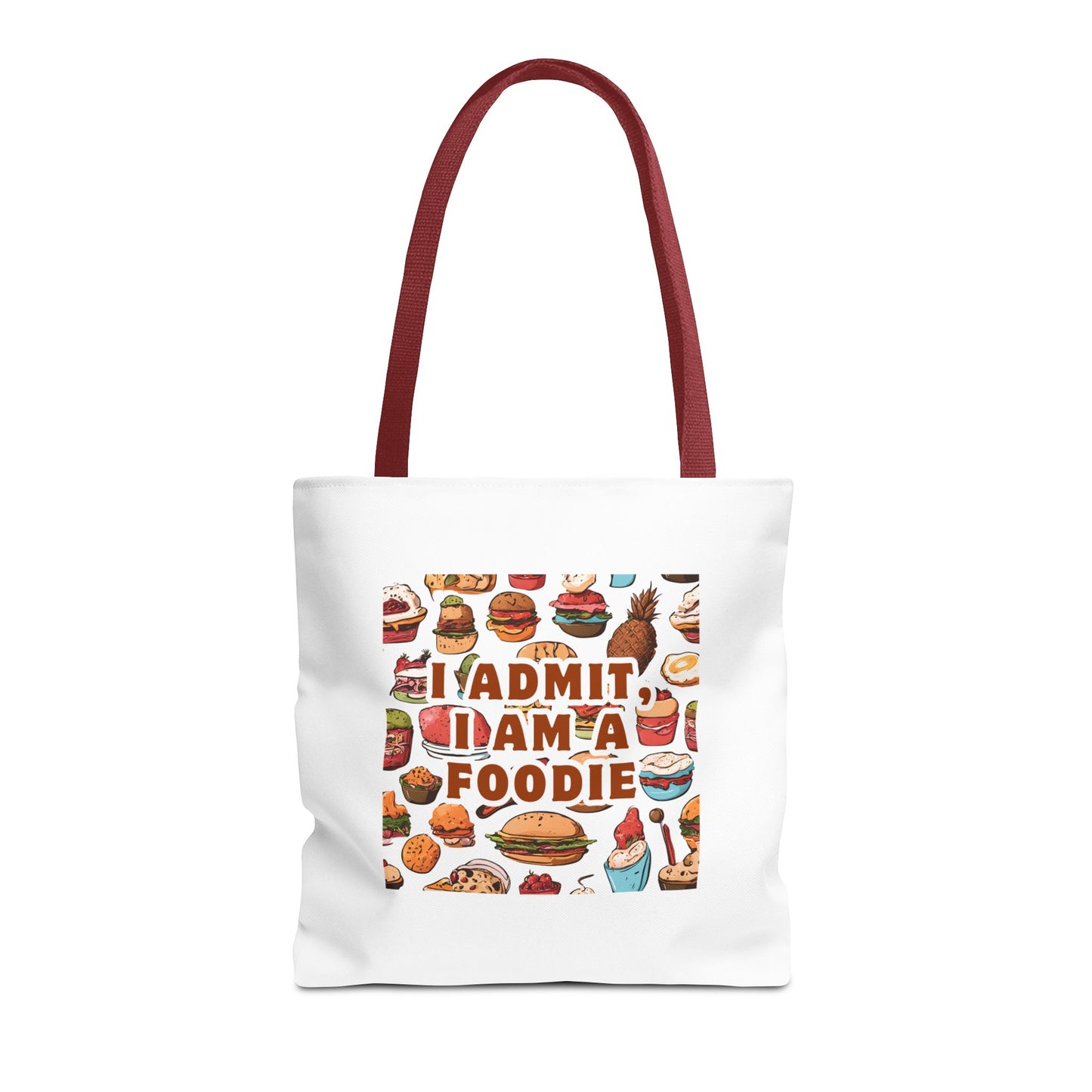 Foodie Tote Bag - 'I Admit I Am A Foodie' Canvas Bag for Food Lovers and Chefs