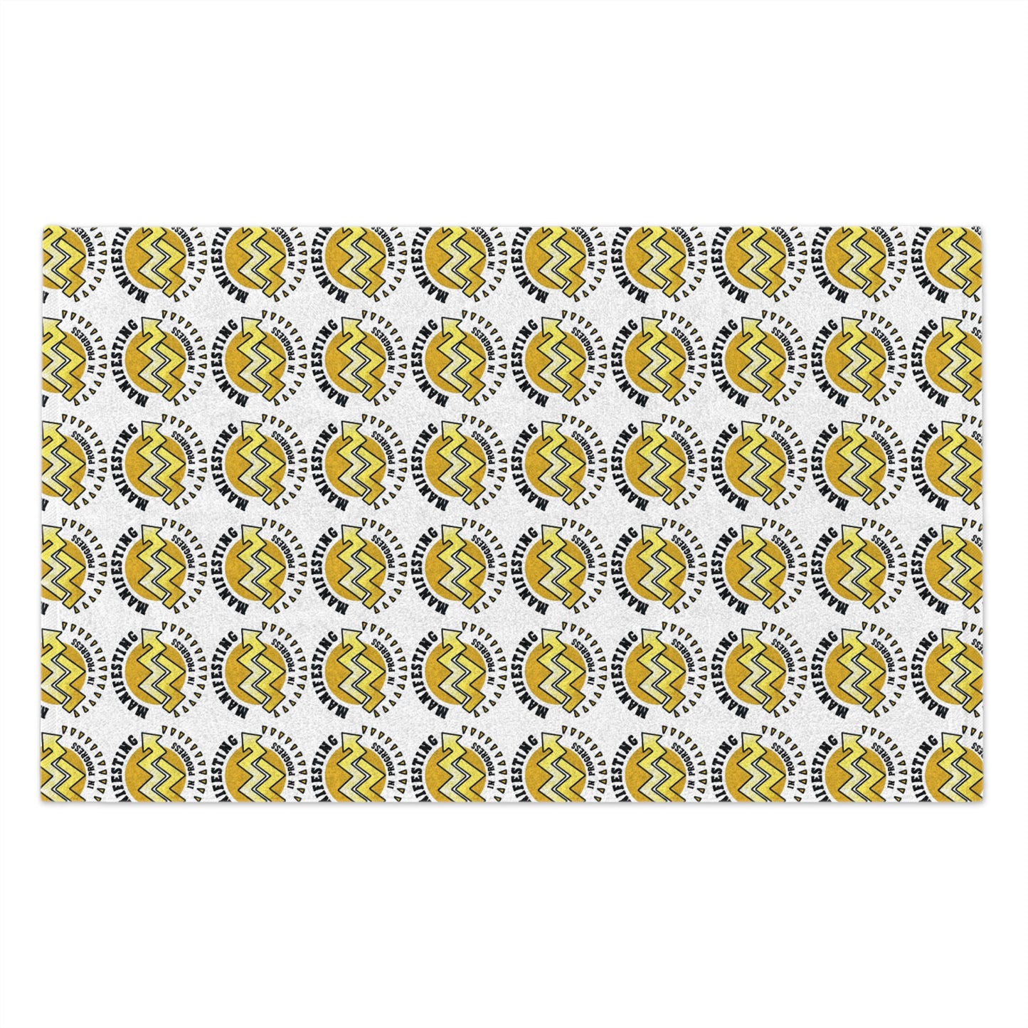 Cheerful Rally Towel for Sports Fans - 11x18, Fun Design & Bright Colors