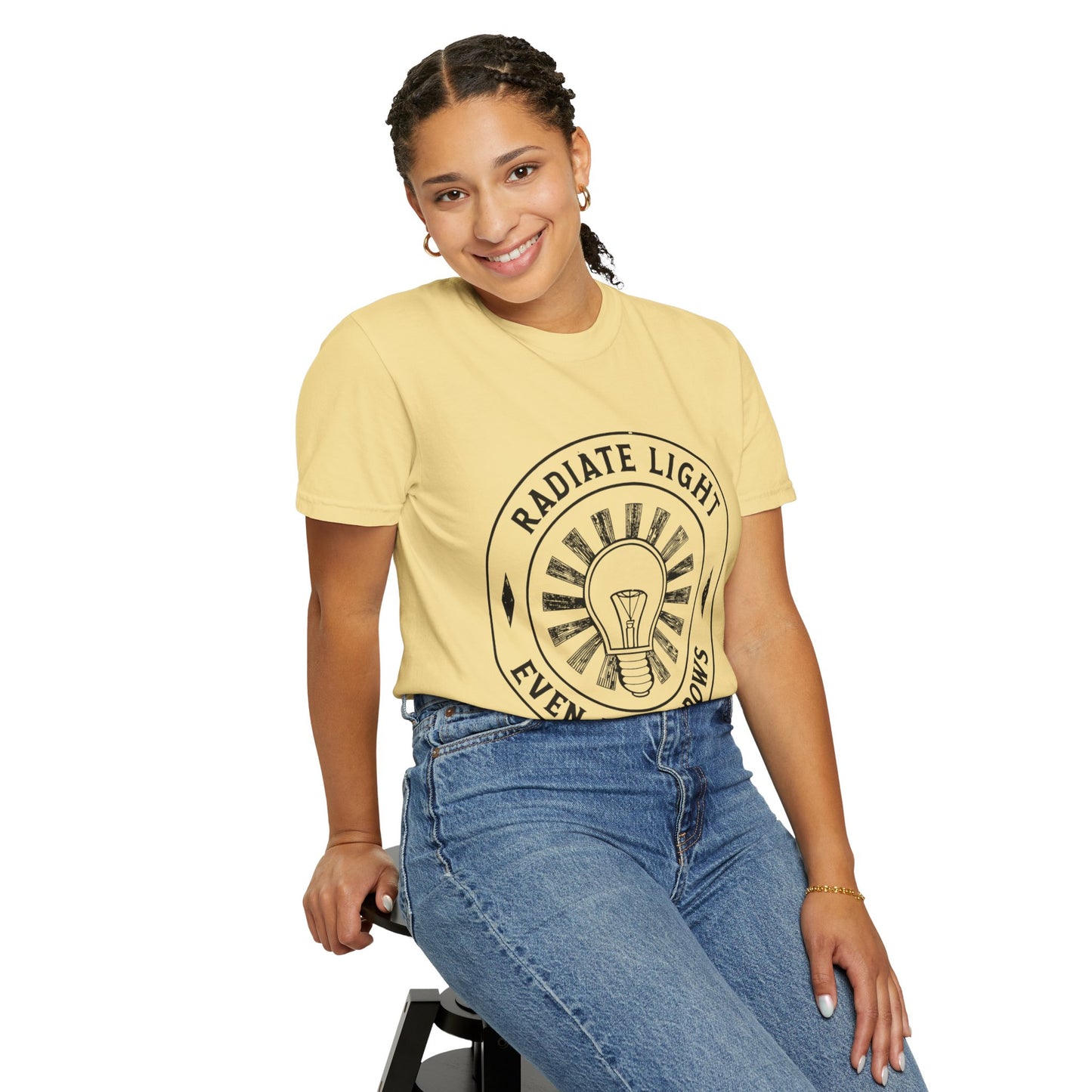 Radiate Light Unisex Garment-Dyed T-Shirt - Inspirational Graphic Tee