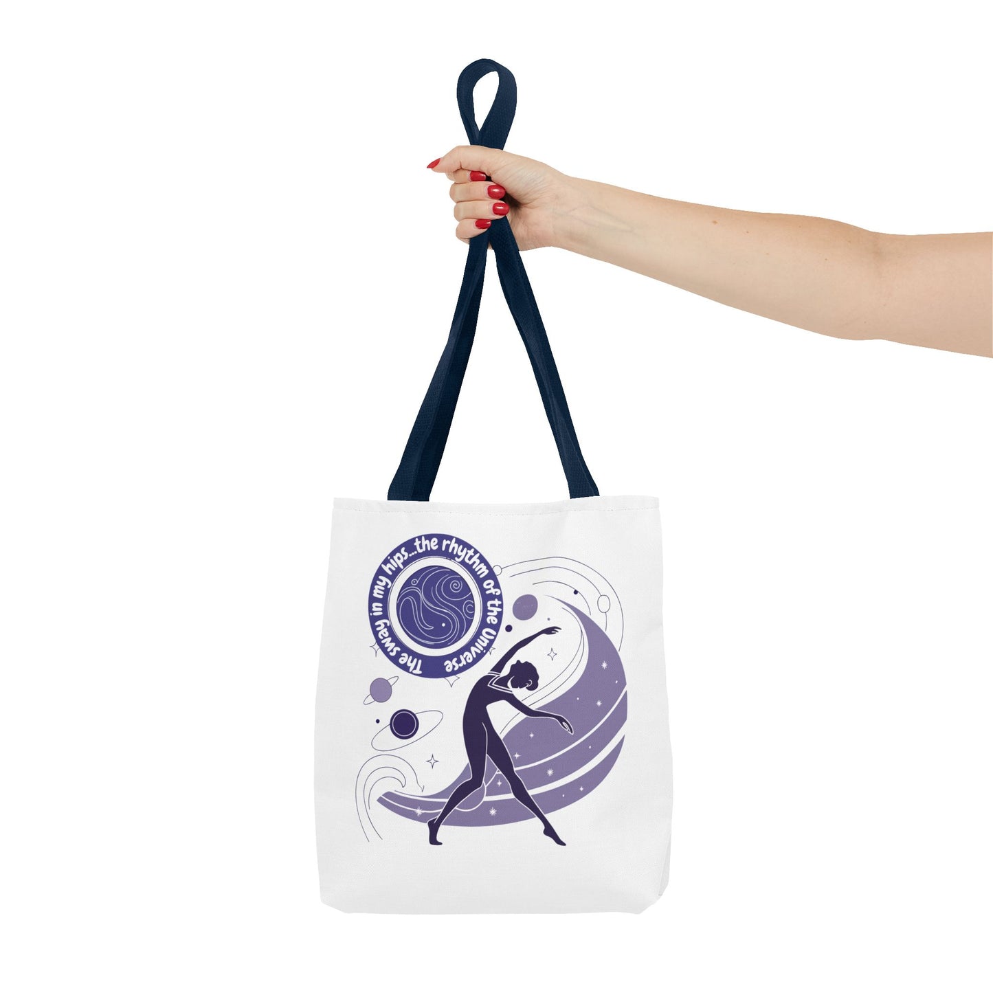 Inspirational Dance Tote Bag - "I Am Flow, The Rhythm of the Universe"