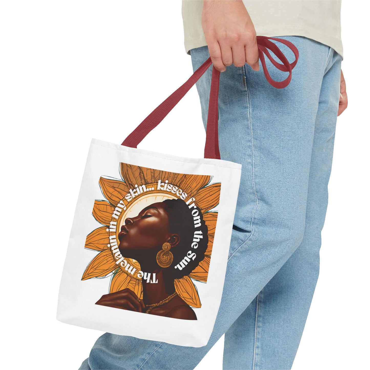 Sunflower Kiss Tote Bag - Empowering Design for Everyday Use