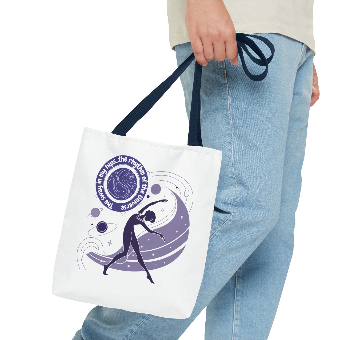 Cosmic Dance Tote Bag – Inspirational Art for Yoga Lovers