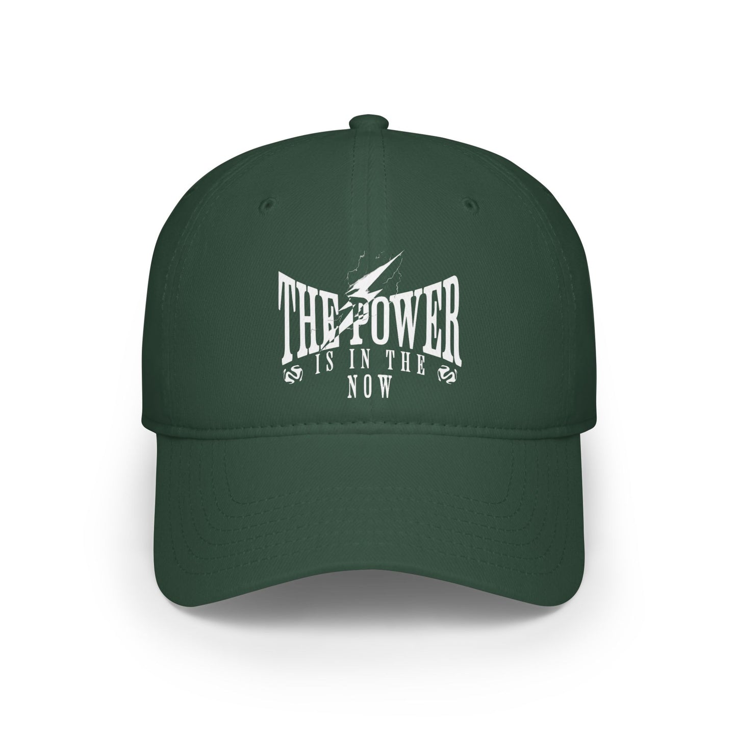 Empowering Red Low Profile Baseball Cap - "The Power is in the Now"