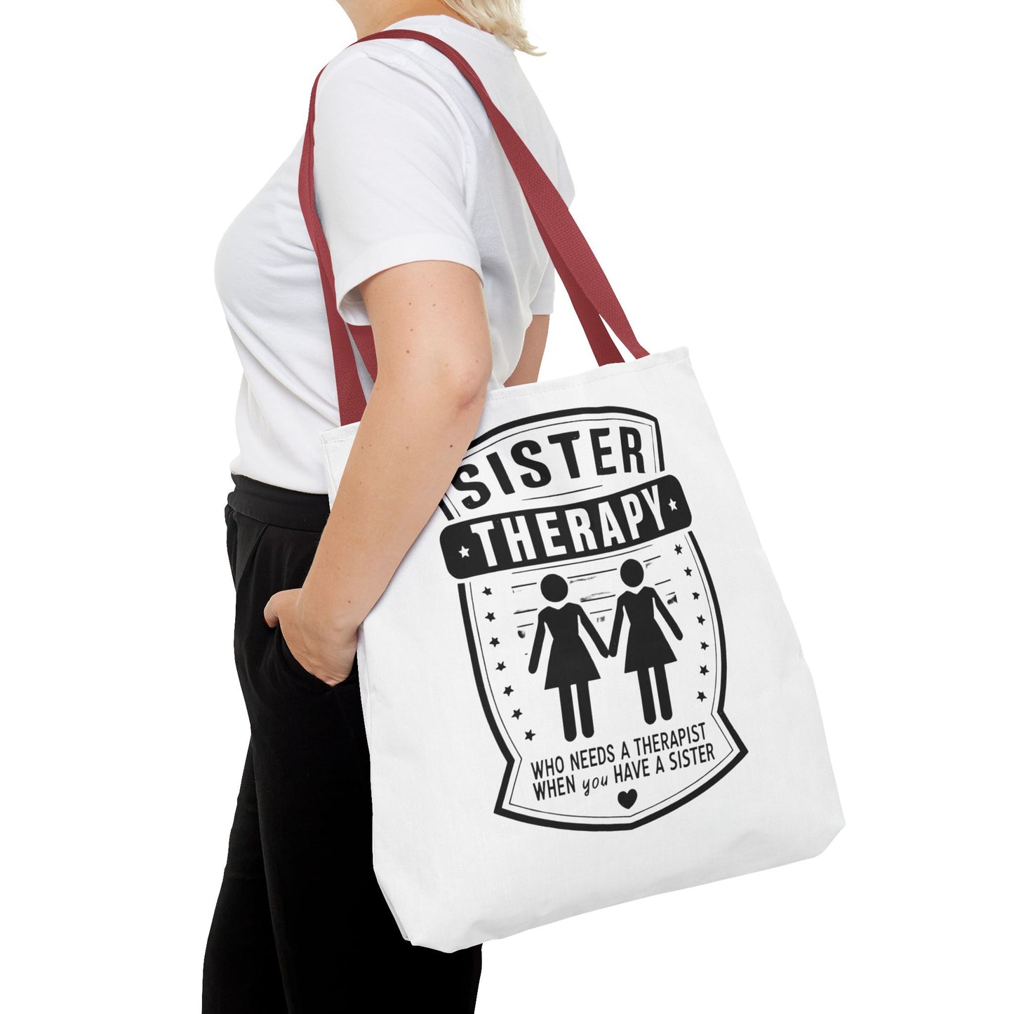 Sister Therapy Tote Bag - Perfect Gift for Siblings & Self-Care