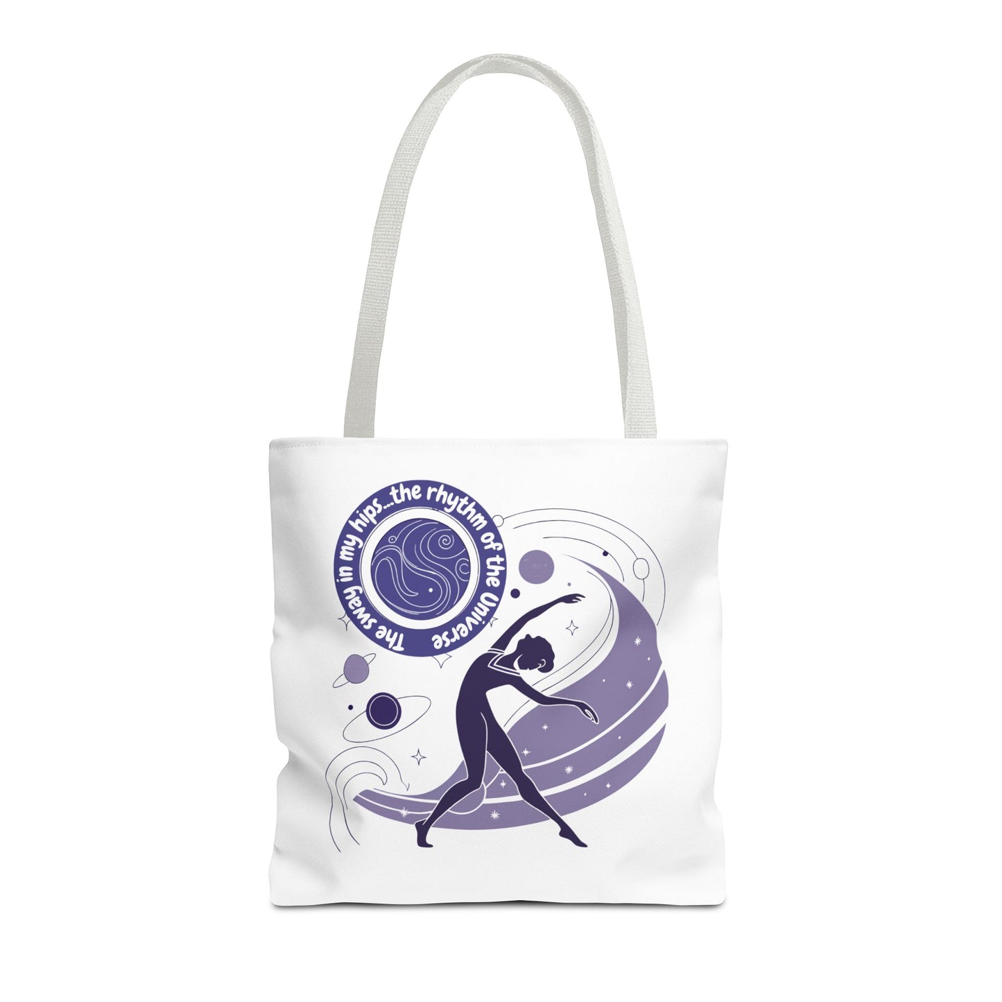 Inspirational Dance Tote Bag - "I Am Flow, The Rhythm of the Universe"