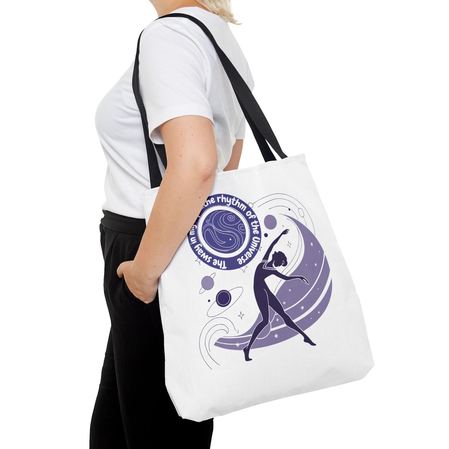 Inspirational Dance Tote Bag - "I Am Flow, The Rhythm of the Universe"