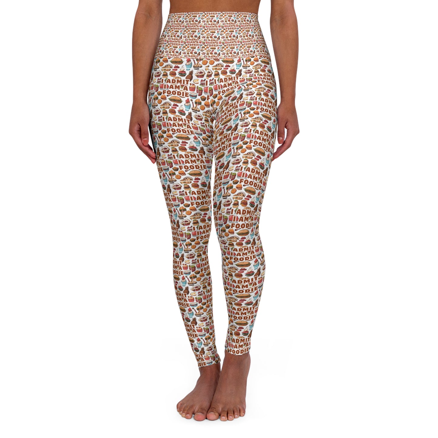 Trendy High Waisted Yoga Leggings – Stylish Fitness Wear with Unique Food Prints