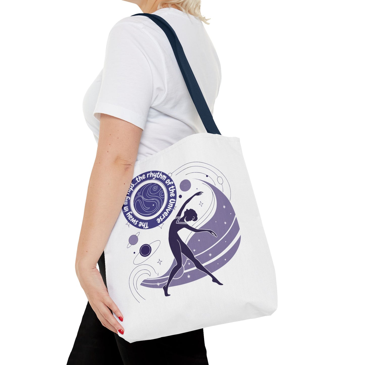 Inspirational Dance Tote Bag - "I Am Flow, The Rhythm of the Universe"