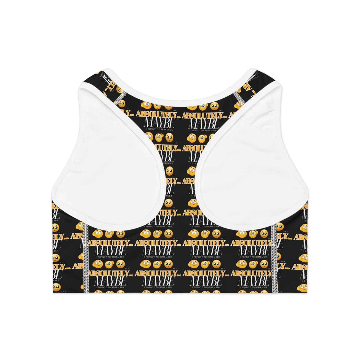 Funny 'Absolutely Maybe' Sports Bra for Active Lifestyle