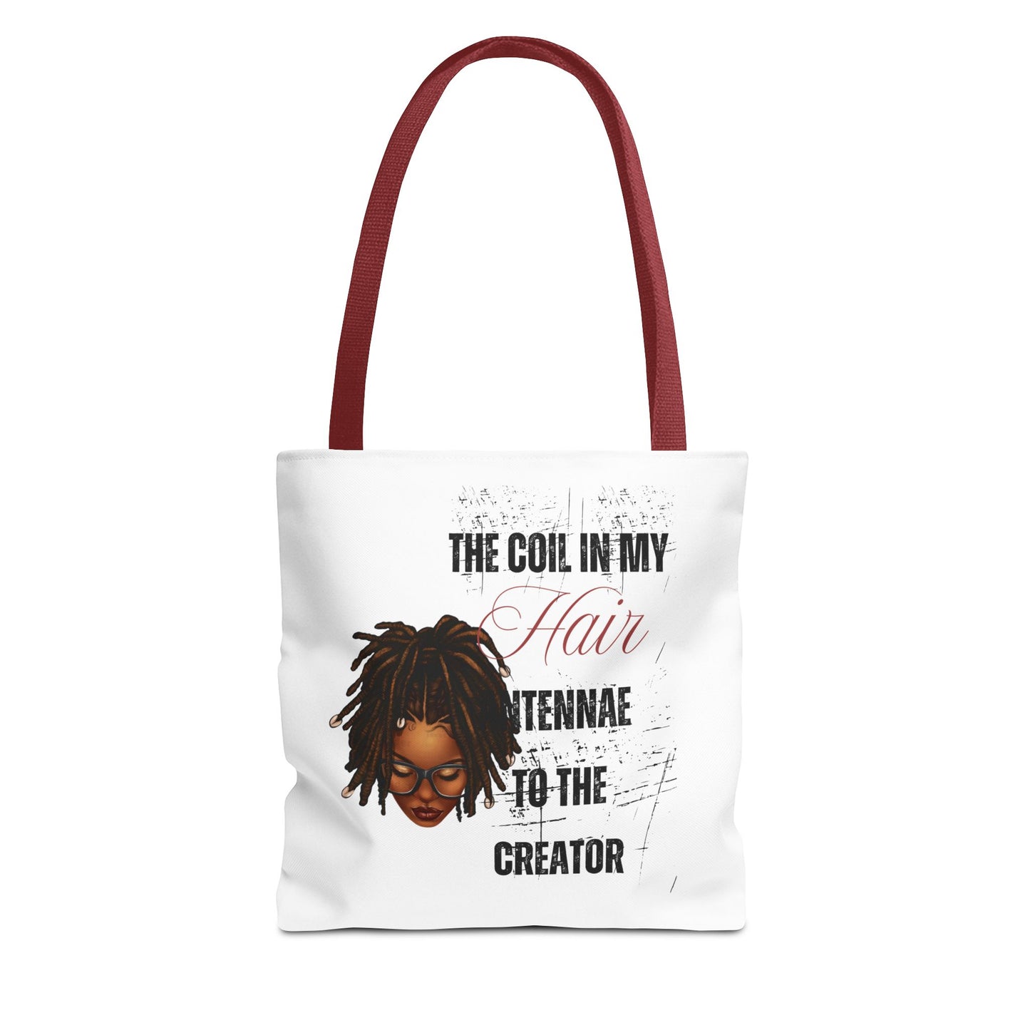 Empowering Black Hair Tote Bag - 'The Coil in My Hair' Design