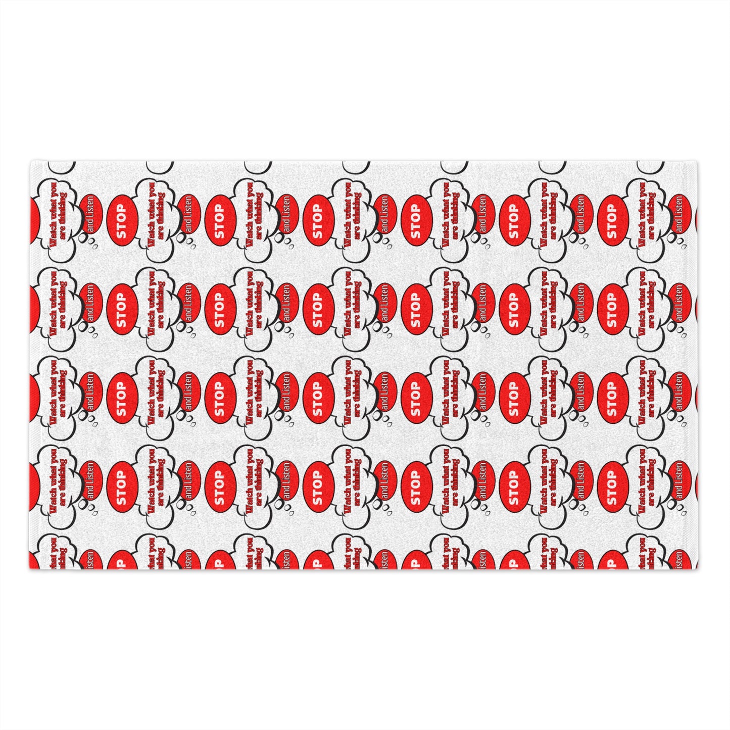 Custom Rally Towel - Stop Sign Pattern for Events & Sports