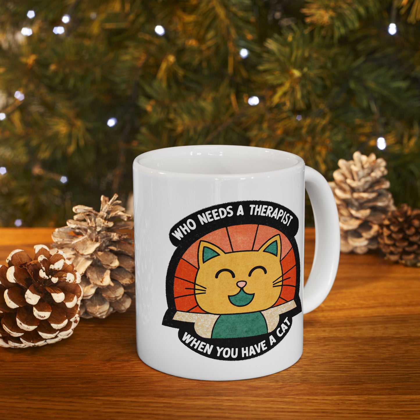 Therapist Cat Ceramic Mug - 11oz & 15oz