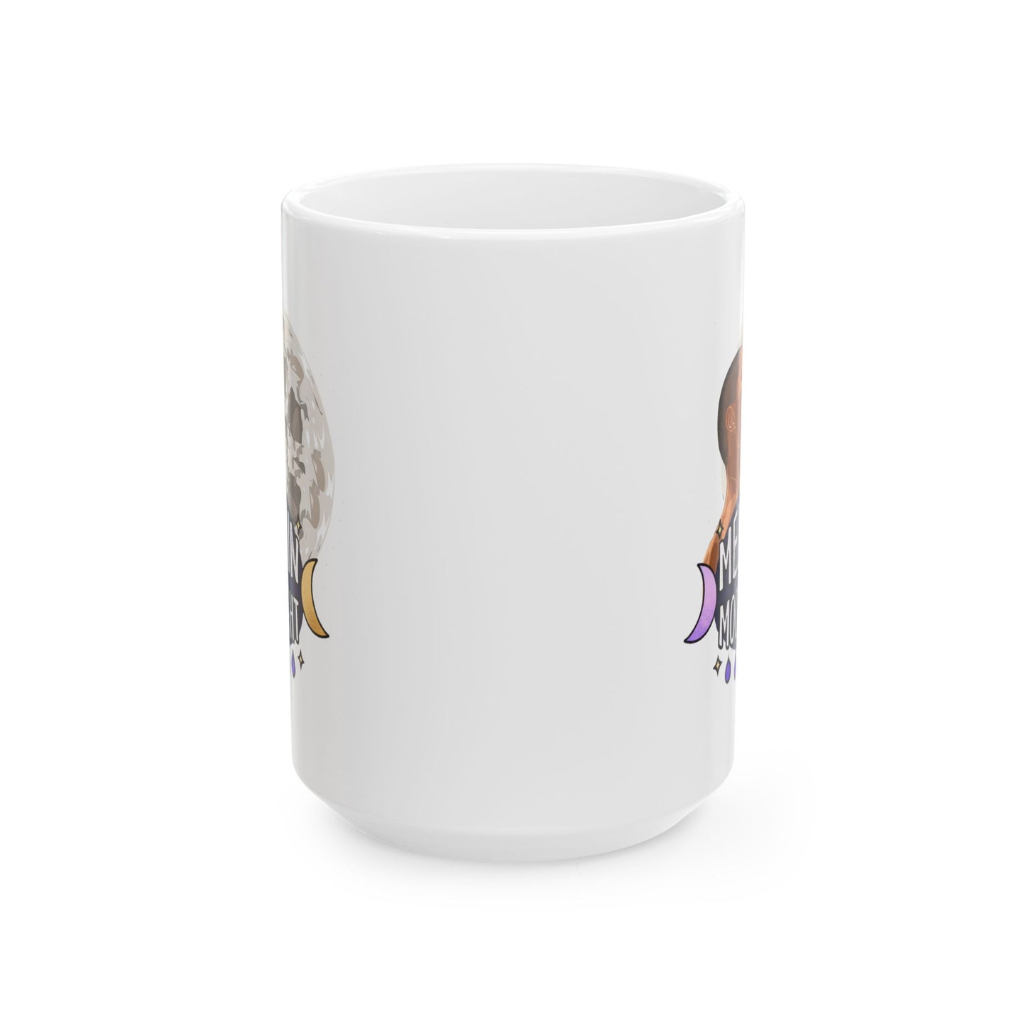 Moonlit Dreamer Ceramic Mug - 11oz & 15oz Moon Phase Design