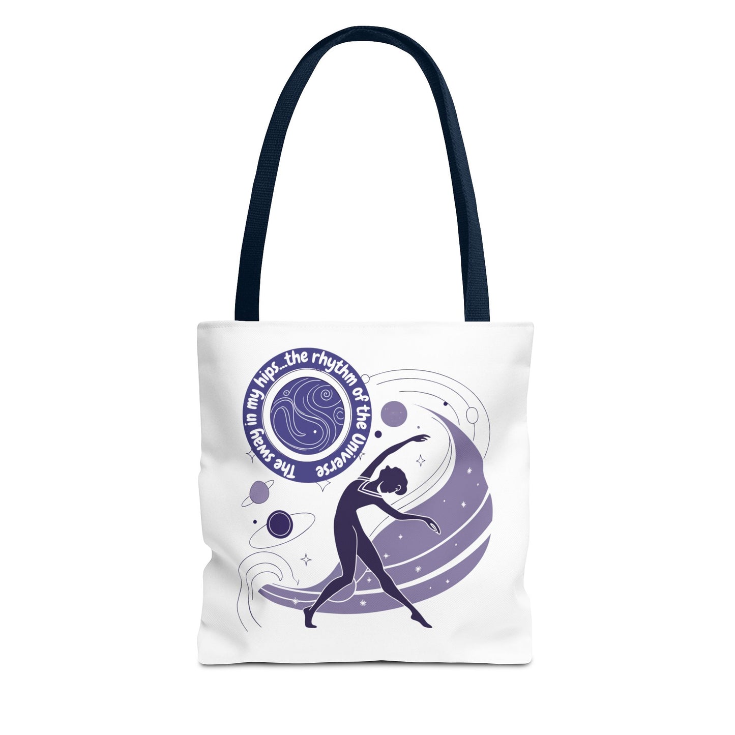 Inspirational Dance Tote Bag - "I Am Flow, The Rhythm of the Universe"