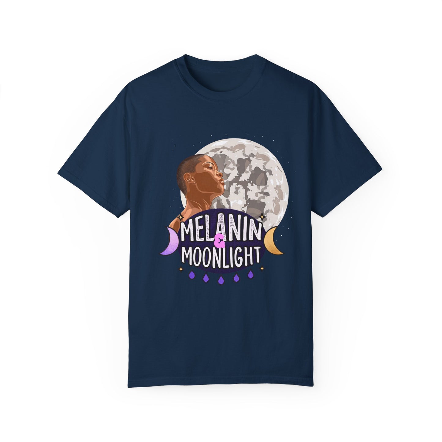 Melanin & Moonlight Unisex Garment-Dyed T-Shirt - Celebrate Cultural Heritage