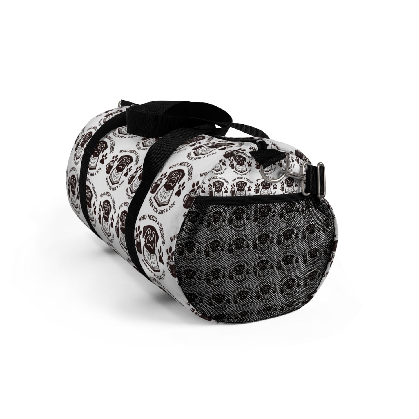 Funny Dog Lover Duffel Bag - 'Who Needs a Therapist?' Design