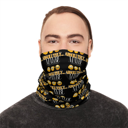 Fun Winter Neck Gaiter with Drawstring - Stylish Warmth for Outdoor Adventures