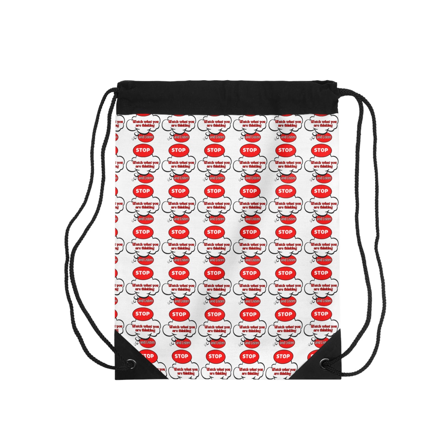 Mindfulness Drawstring Bag - 'Stop and Listen' Design
