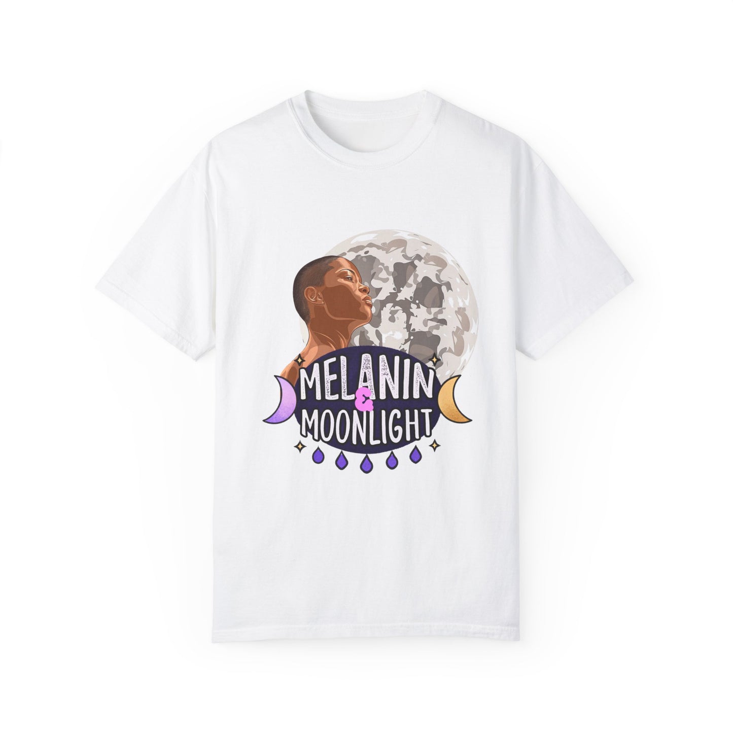 Melanin & Moonlight Unisex Garment-Dyed T-Shirt - Celebrate Cultural Heritage