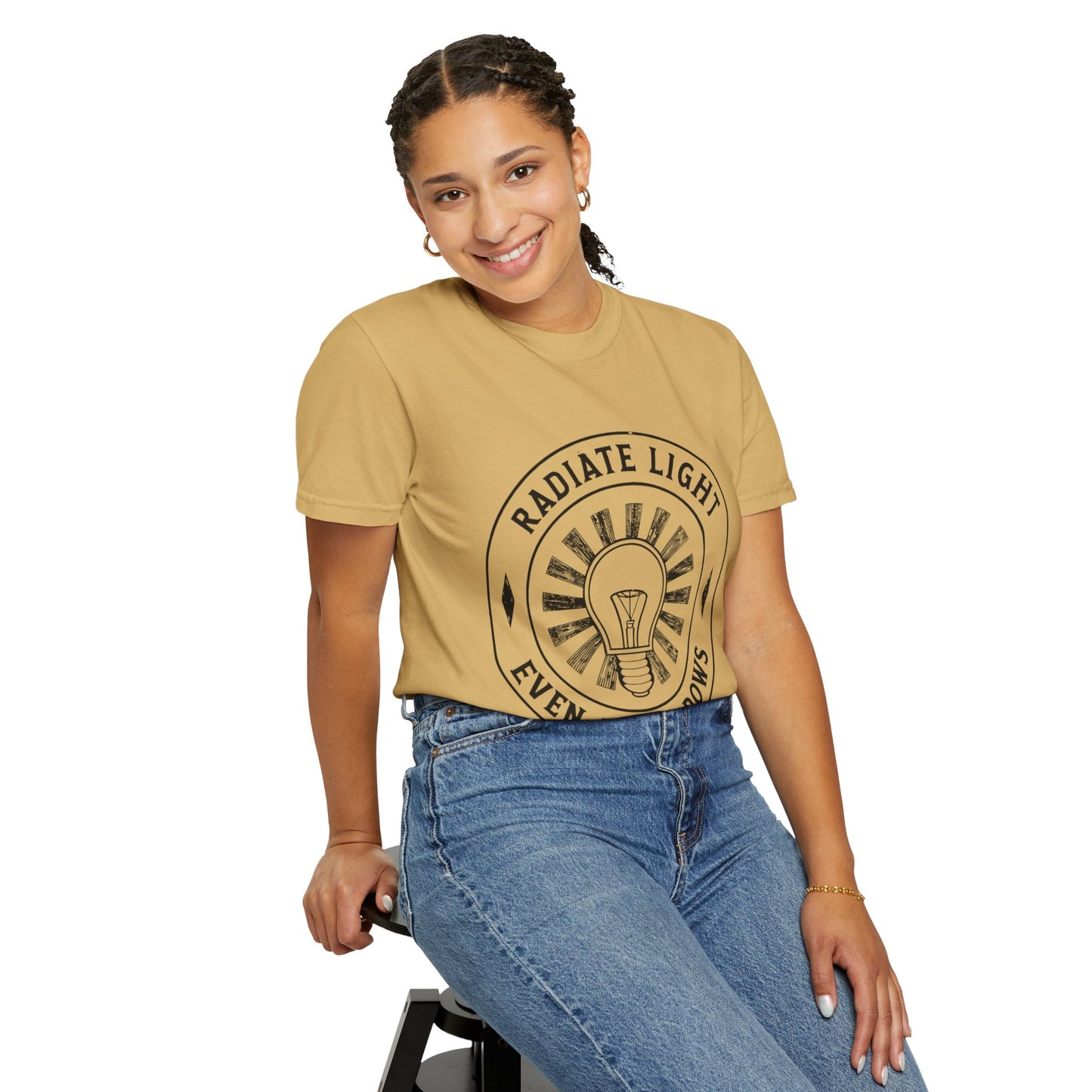 Radiate Light Unisex Garment-Dyed T-Shirt - Inspirational Graphic Tee