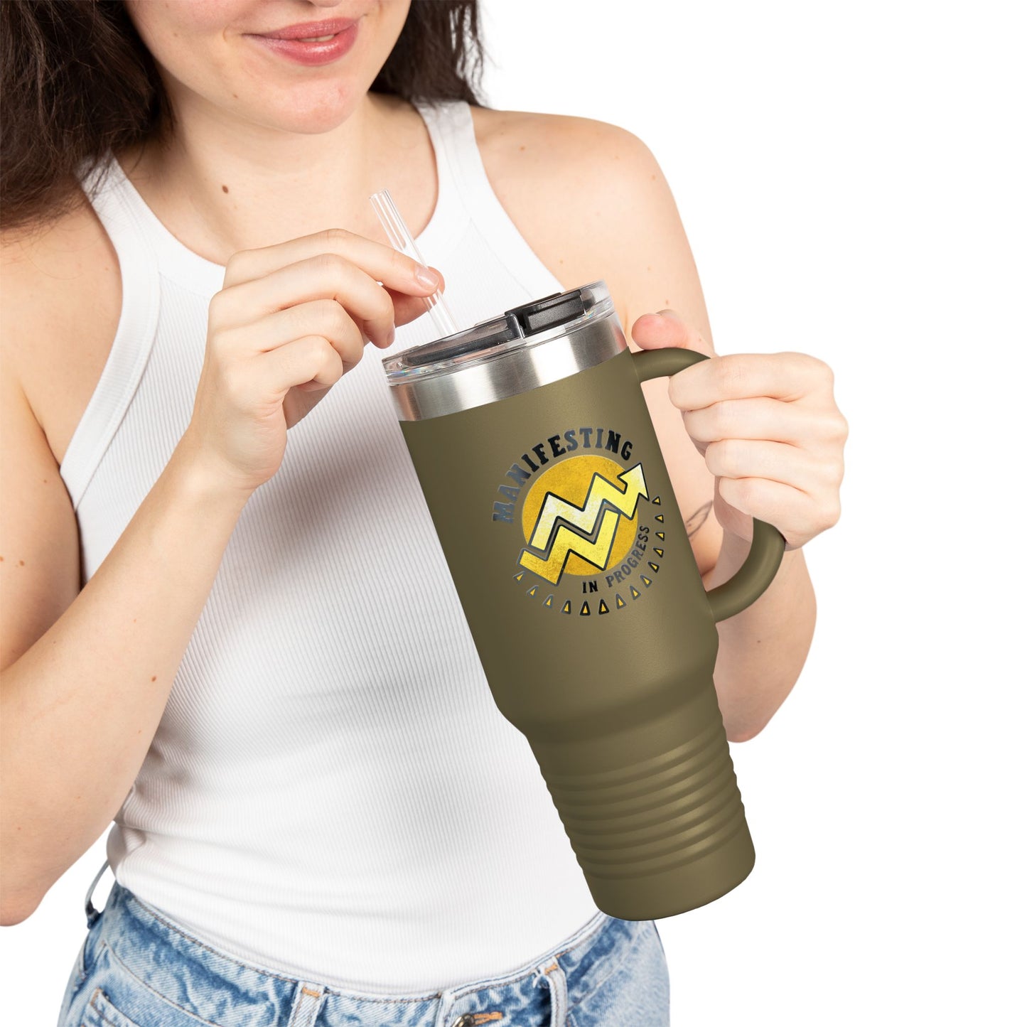 Manifesting in Progress Insulated Travel Mug - 40oz