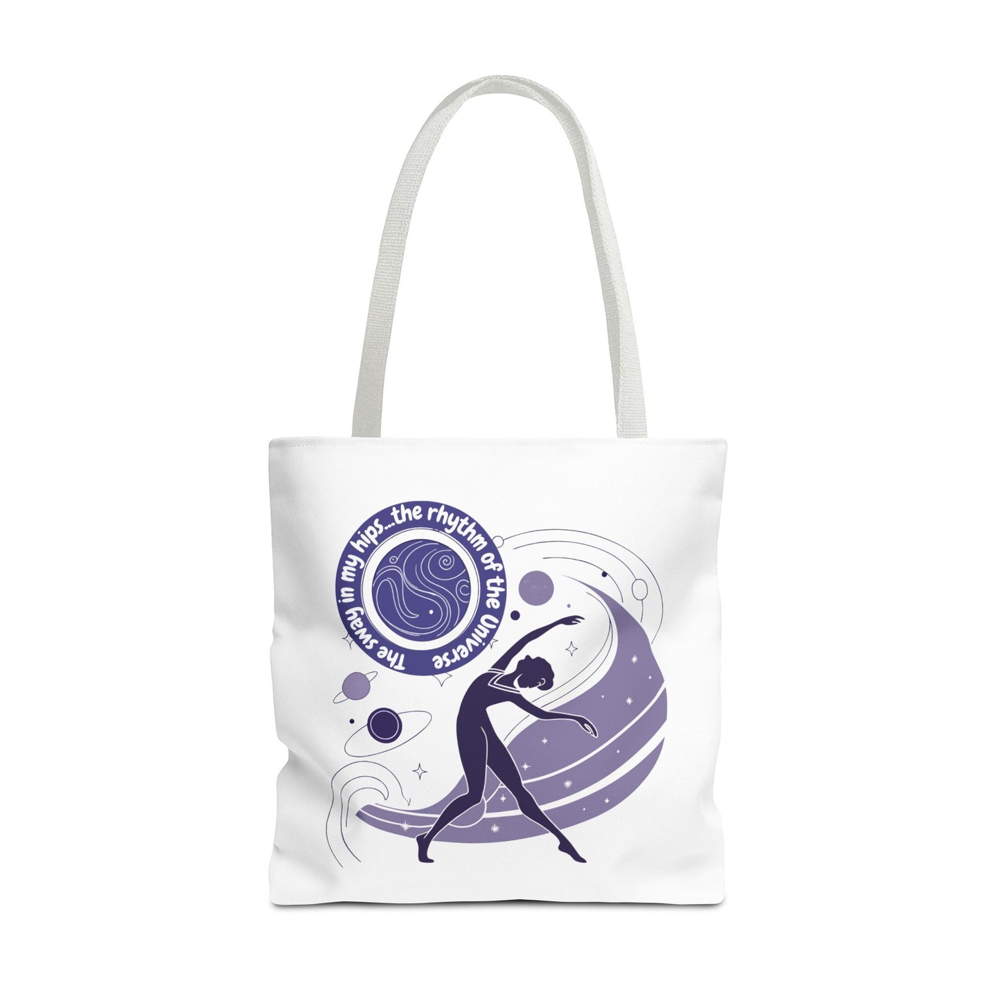 Cosmic Dance Tote Bag – Inspirational Art for Yoga Lovers