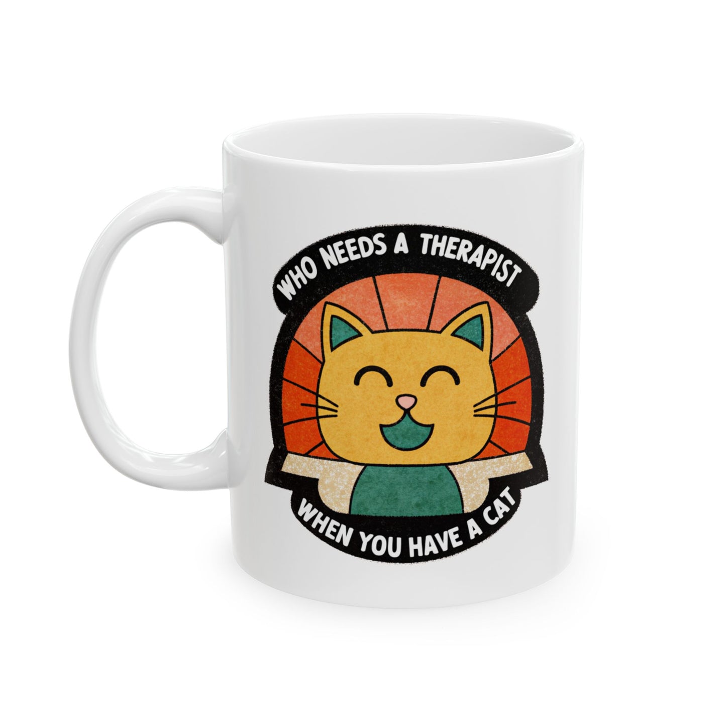 Therapist Cat Ceramic Mug - 11oz & 15oz