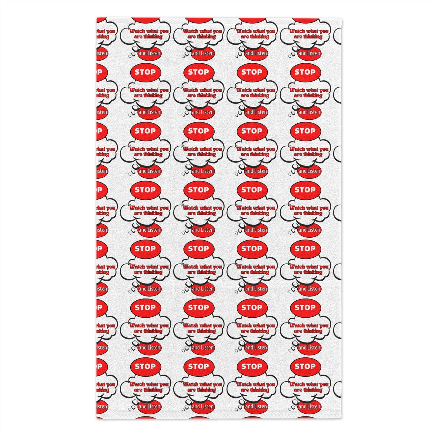 Custom Rally Towel - Stop Sign Pattern for Events & Sports