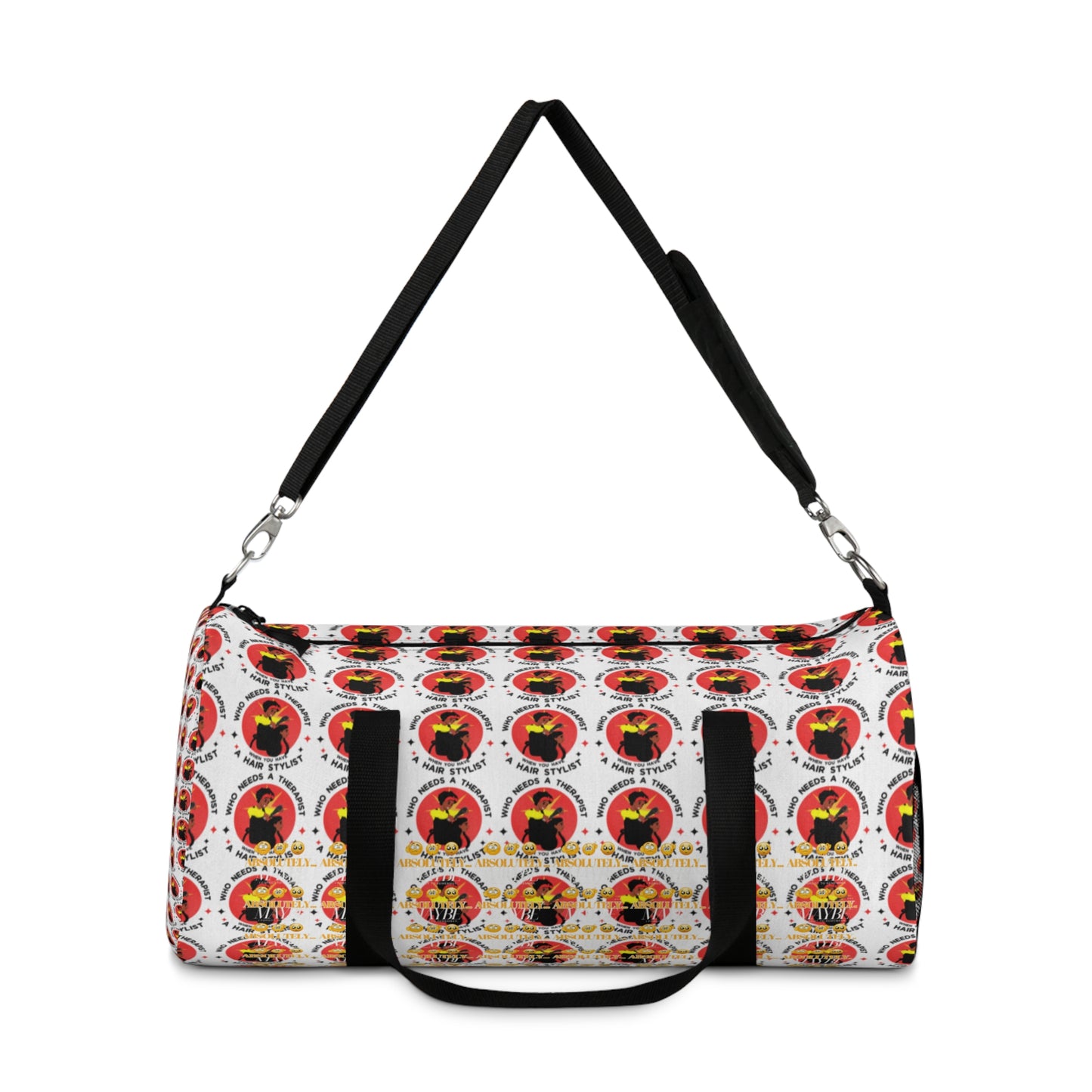 Stylish Travel Duffel Bag with Bold Graphic Design