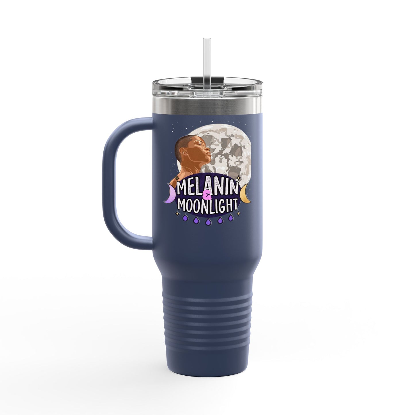 Personalized Insulated Travel Mug - 40oz Moonlight Design