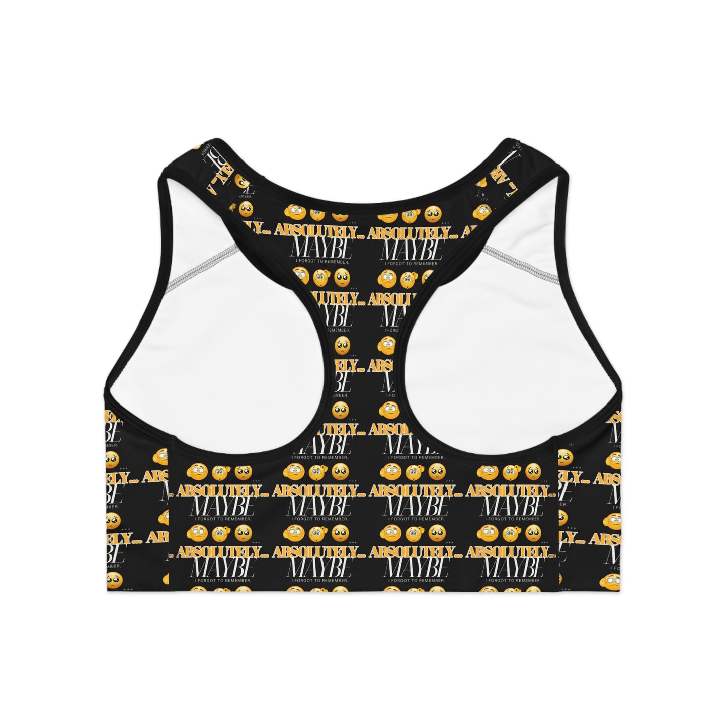 Funny 'Absolutely Maybe' Sports Bra for Active Lifestyle