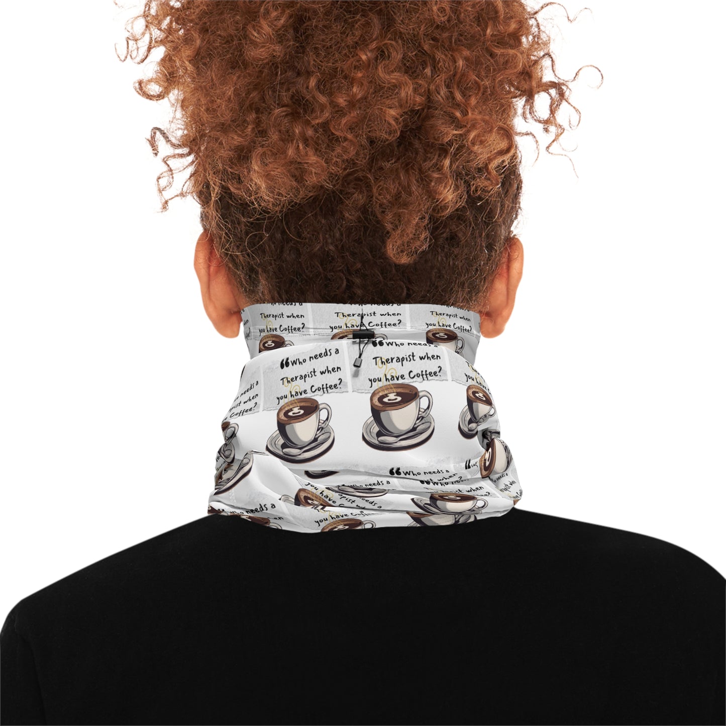 Cozy Winter Neck Gaiter with Coffee Design - Perfect for Cold Days & Gifts