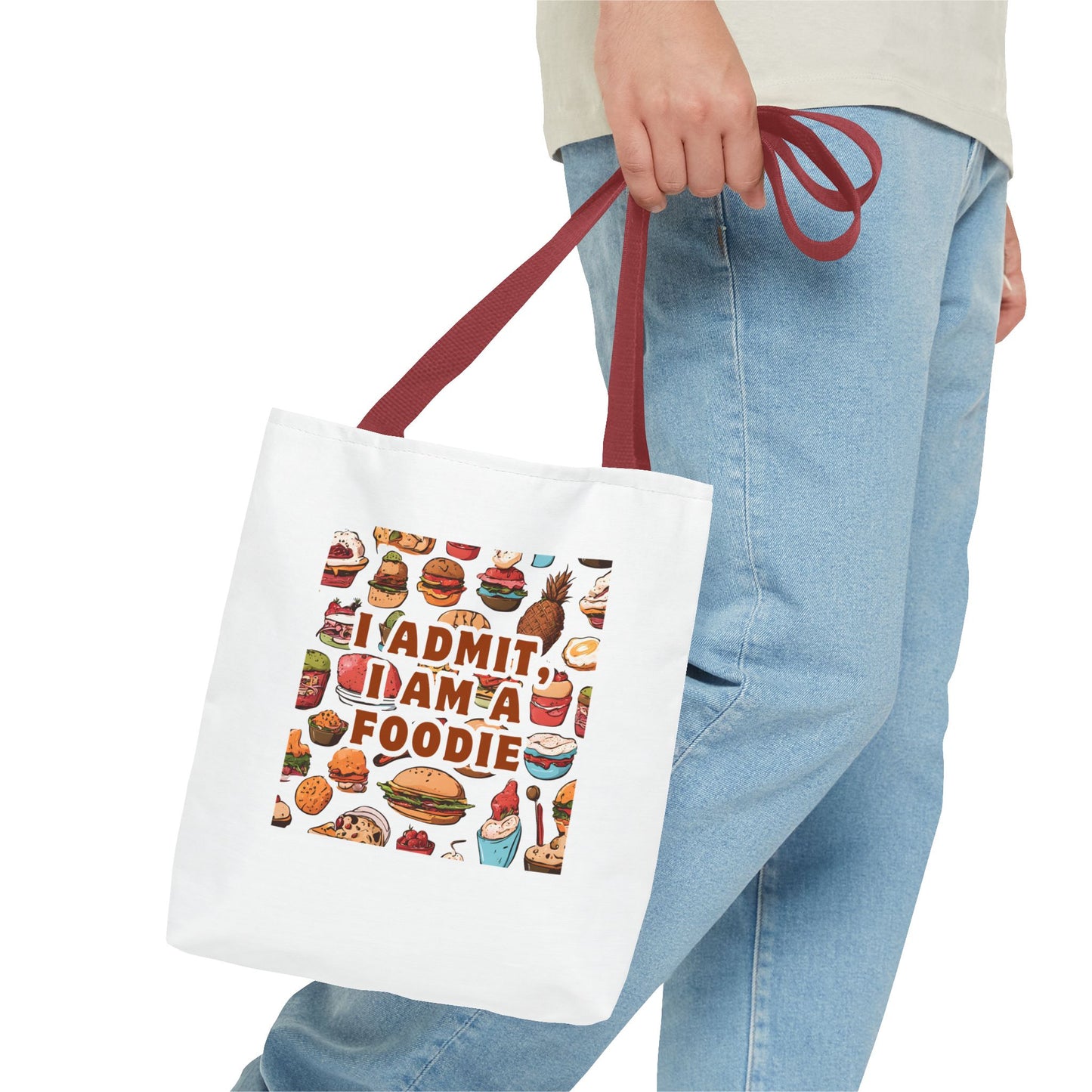 Foodie Tote Bag - 'I Admit I Am A Foodie' Canvas Bag for Food Lovers and Chefs