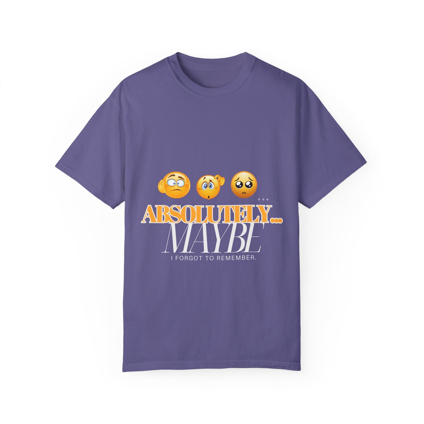 Funny Emoji Unisex T-Shirt - 'Absolutely Maybe' Design