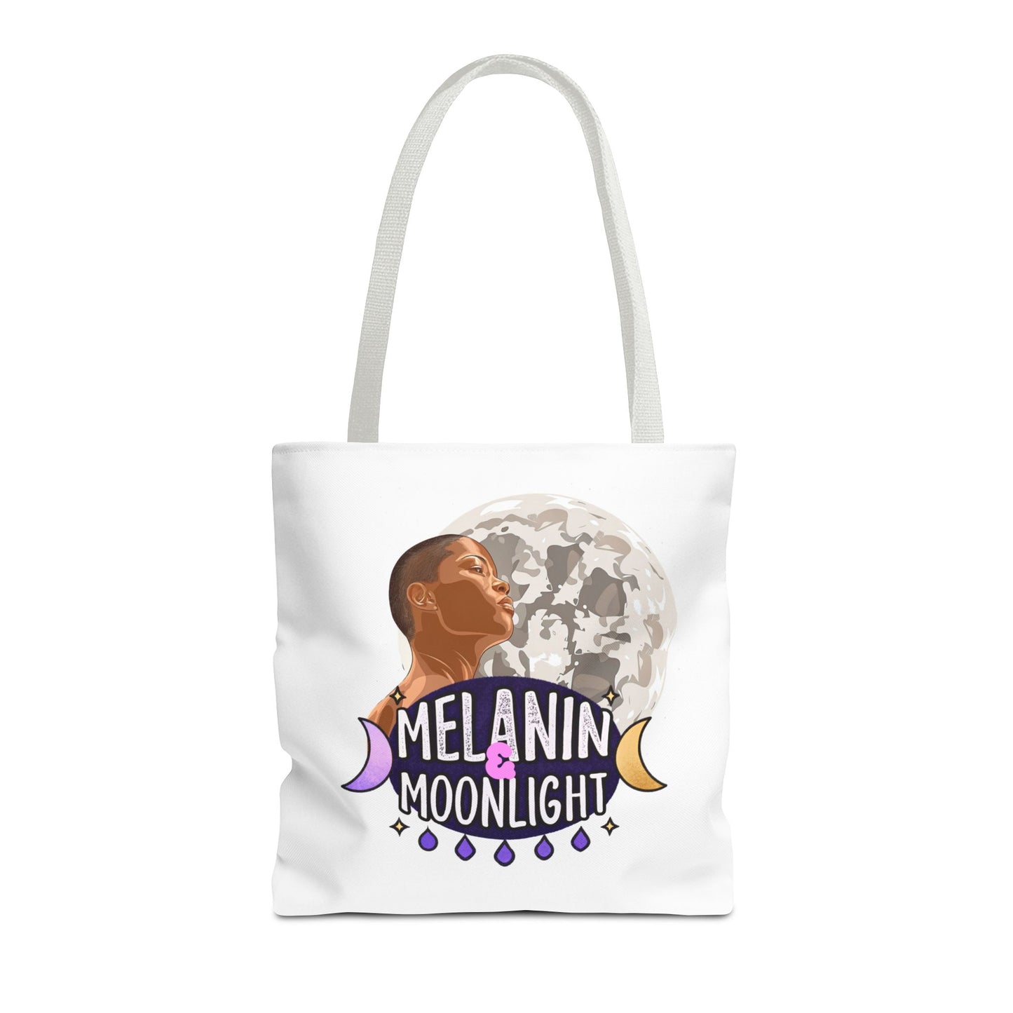 Melanin & Moonlight Inspirational Tote Bag – Perfect for Everyday Use and Celebrations