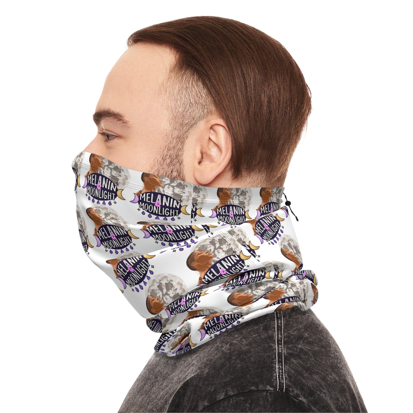 Custom Winter Neck Gaiter with Drawstring – Cozy & Stylish for Cold Weather