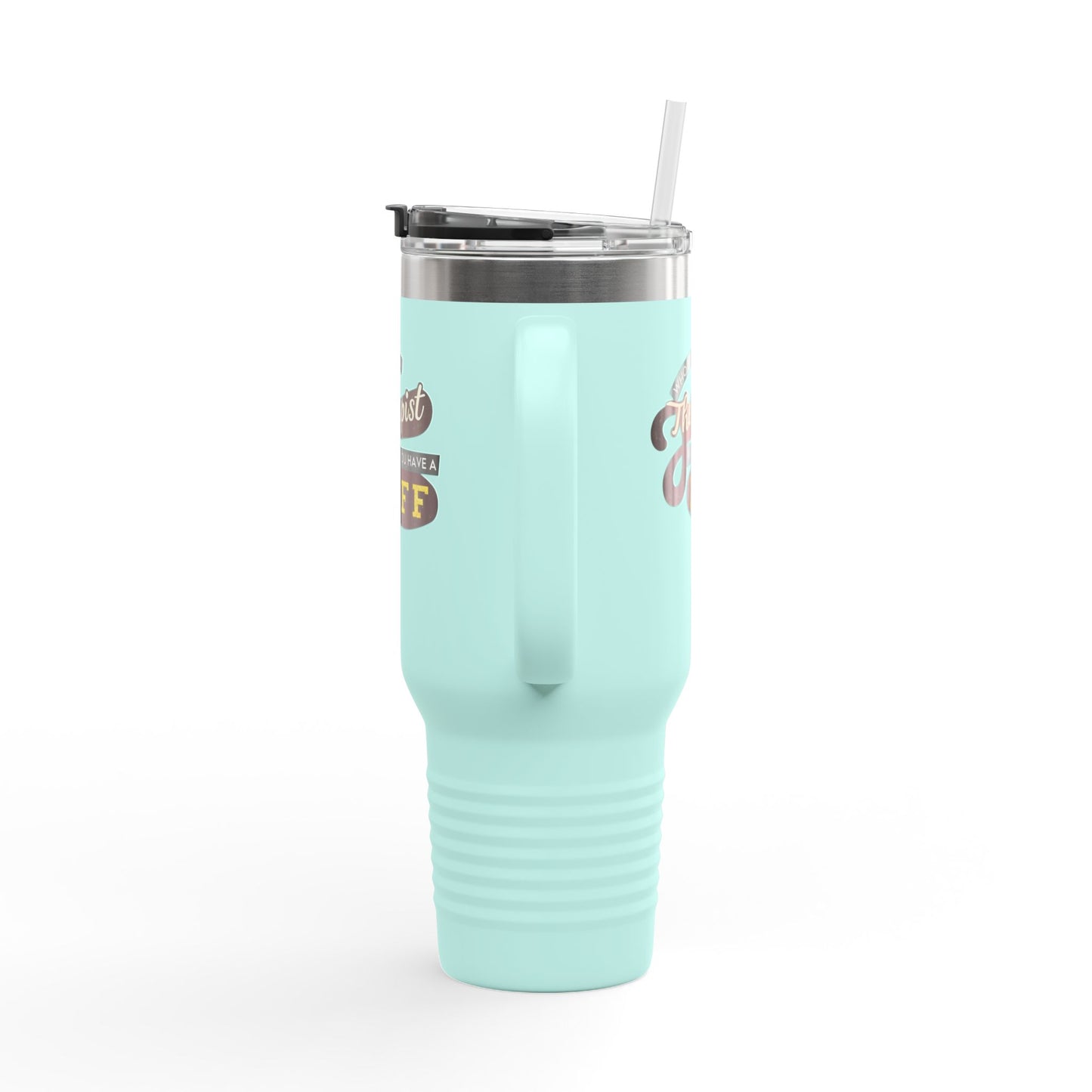 Insulated 40oz Travel Mug - "Who Needs a Therapist When You Have a BFF" - Perfect Gift for Best Friends & Coffee Lovers