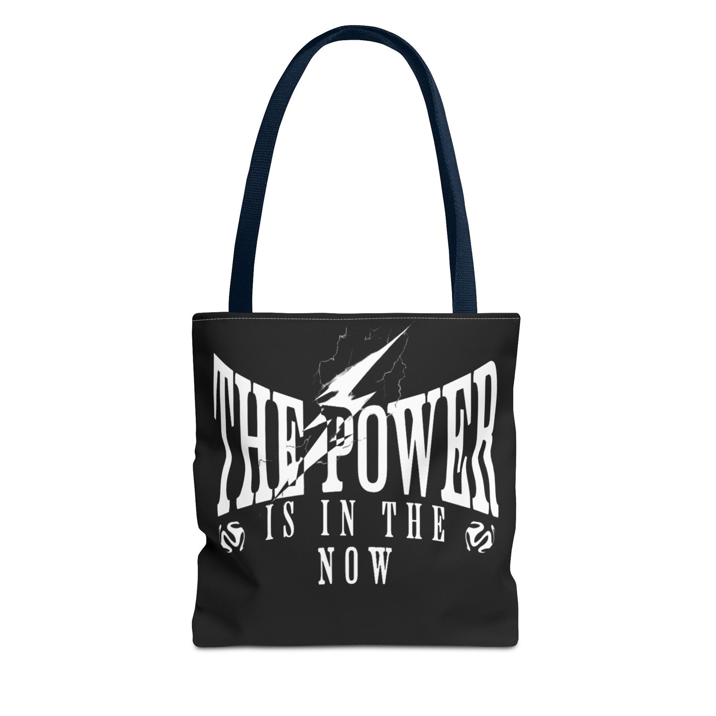Empowerment Tote Bag - "The Power is in the Now" - Motivational Black Tote for Everyday Use