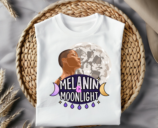 Melanin & Moonlight Unisex Garment-Dyed T-Shirt - Celebrate Cultural Heritage