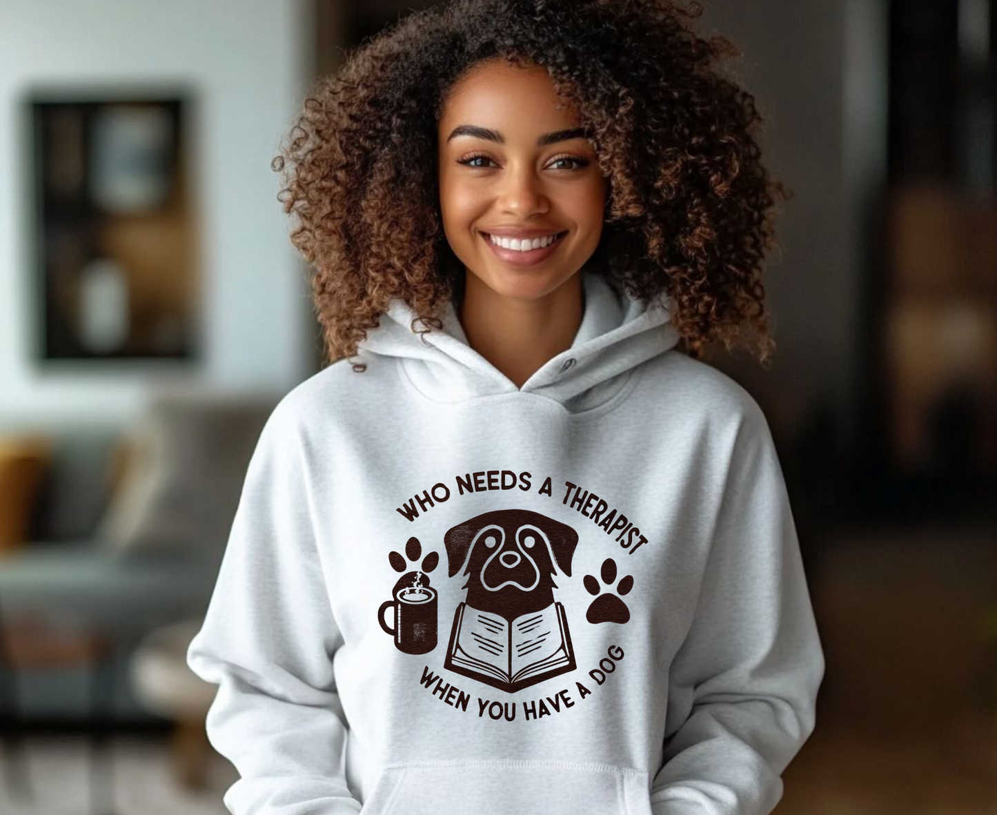Who Needs a Therapist? Dog Lover Hoodie - Unisex Heavy Blend Sweatshirt