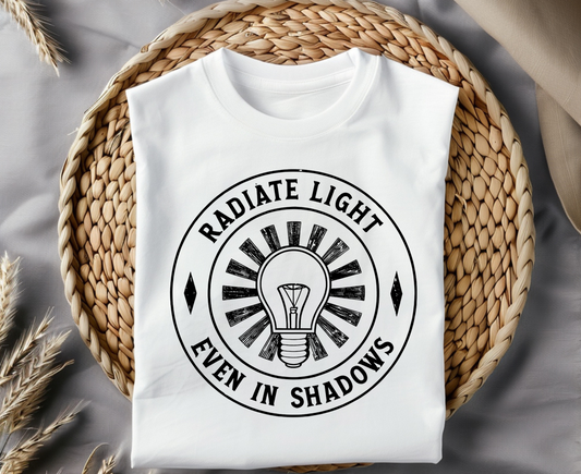 Radiate Light Unisex Garment-Dyed T-Shirt - Inspirational Graphic Tee