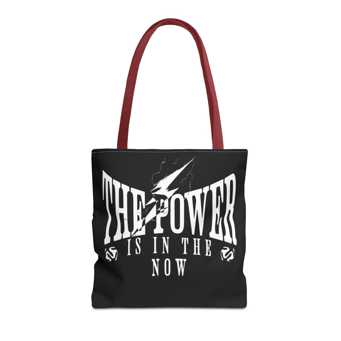 Empowerment Tote Bag - "The Power is in the Now" - Motivational Black Tote for Everyday Use