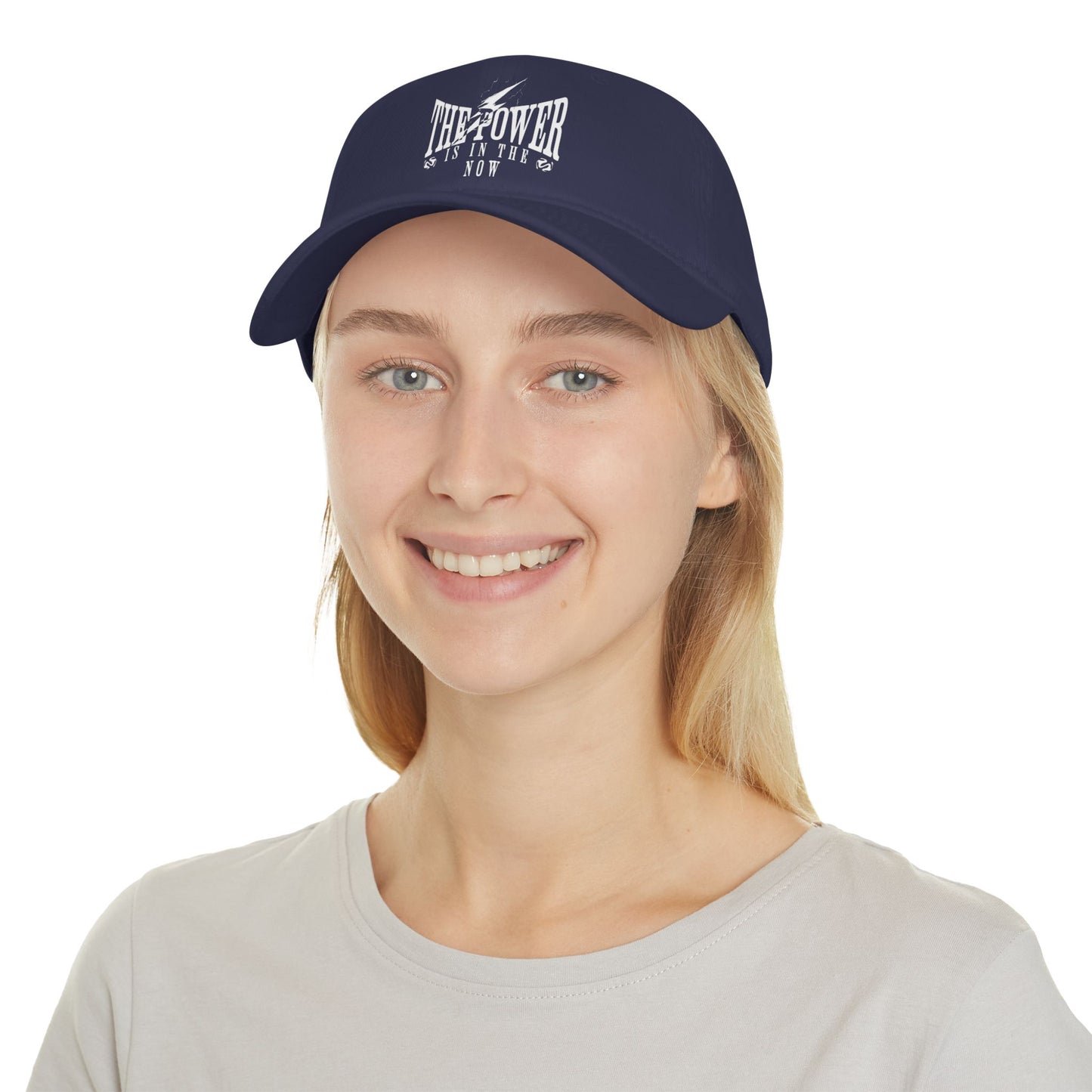 Empowering Red Low Profile Baseball Cap - "The Power is in the Now"