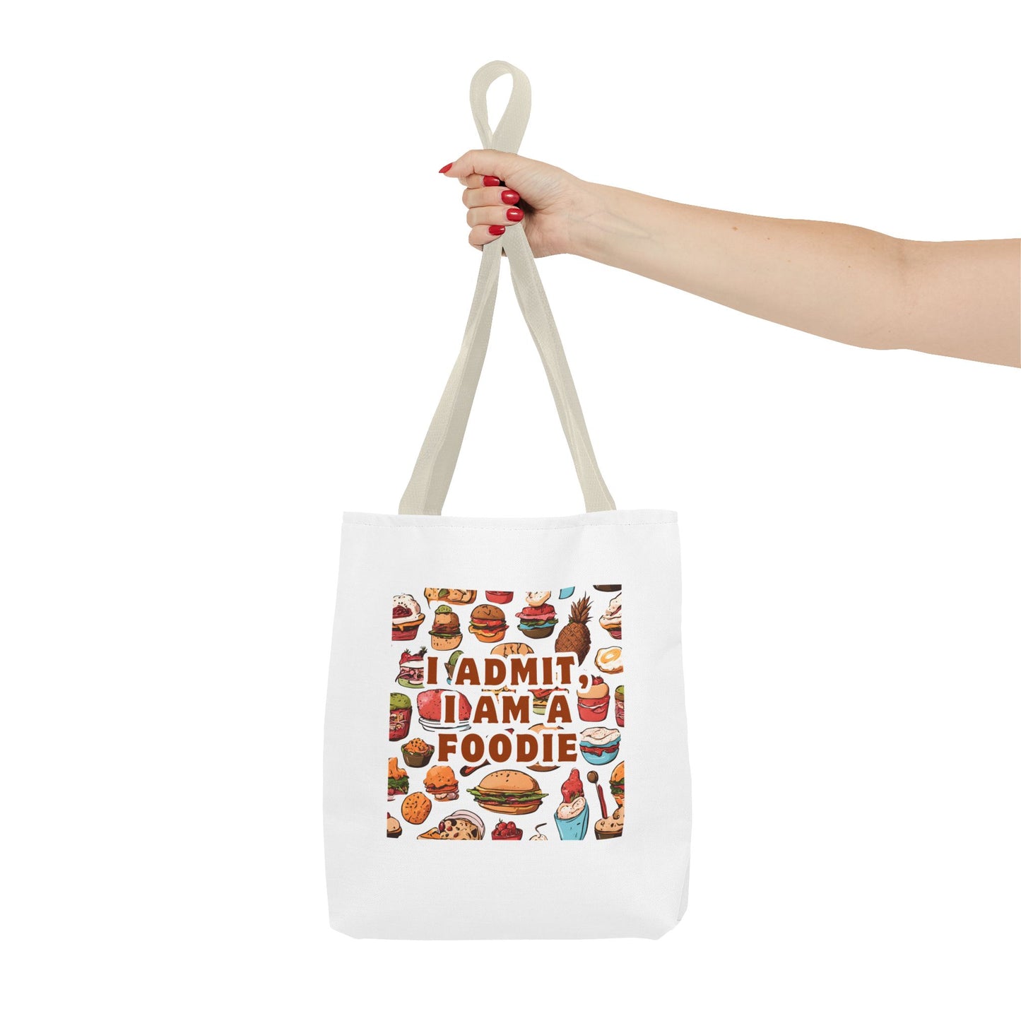 Foodie Tote Bag - 'I Admit I Am A Foodie' Canvas Bag for Food Lovers and Chefs
