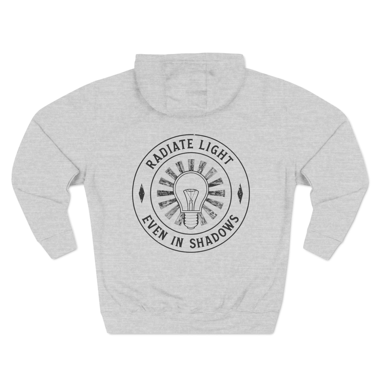 Radiate Light Fleece Hoodie - Inspirational Design for Comfort and Style