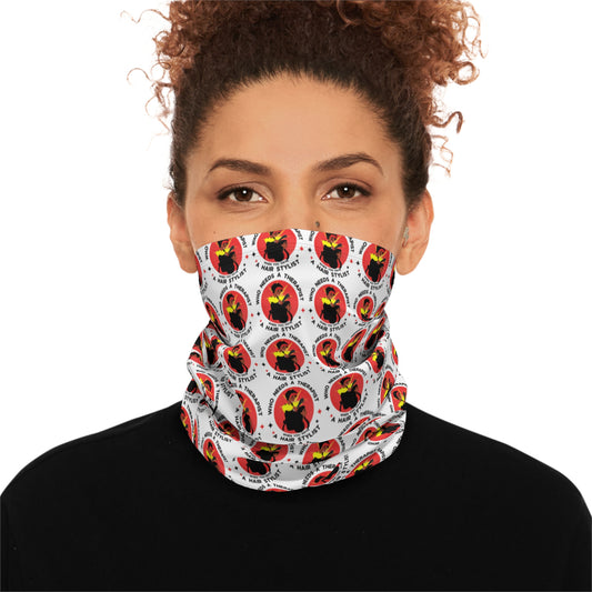 Cozy Winter Neck Gaiter with Drawstring - Fun Patterned Scarf for Outdoor Adventures
