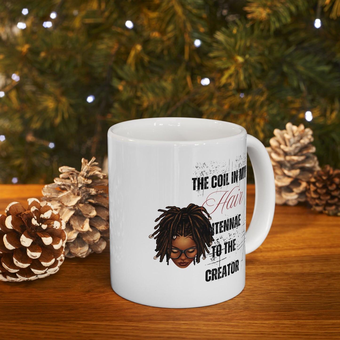 Empowering Ceramic Mug - "Soul in My Hair" Design