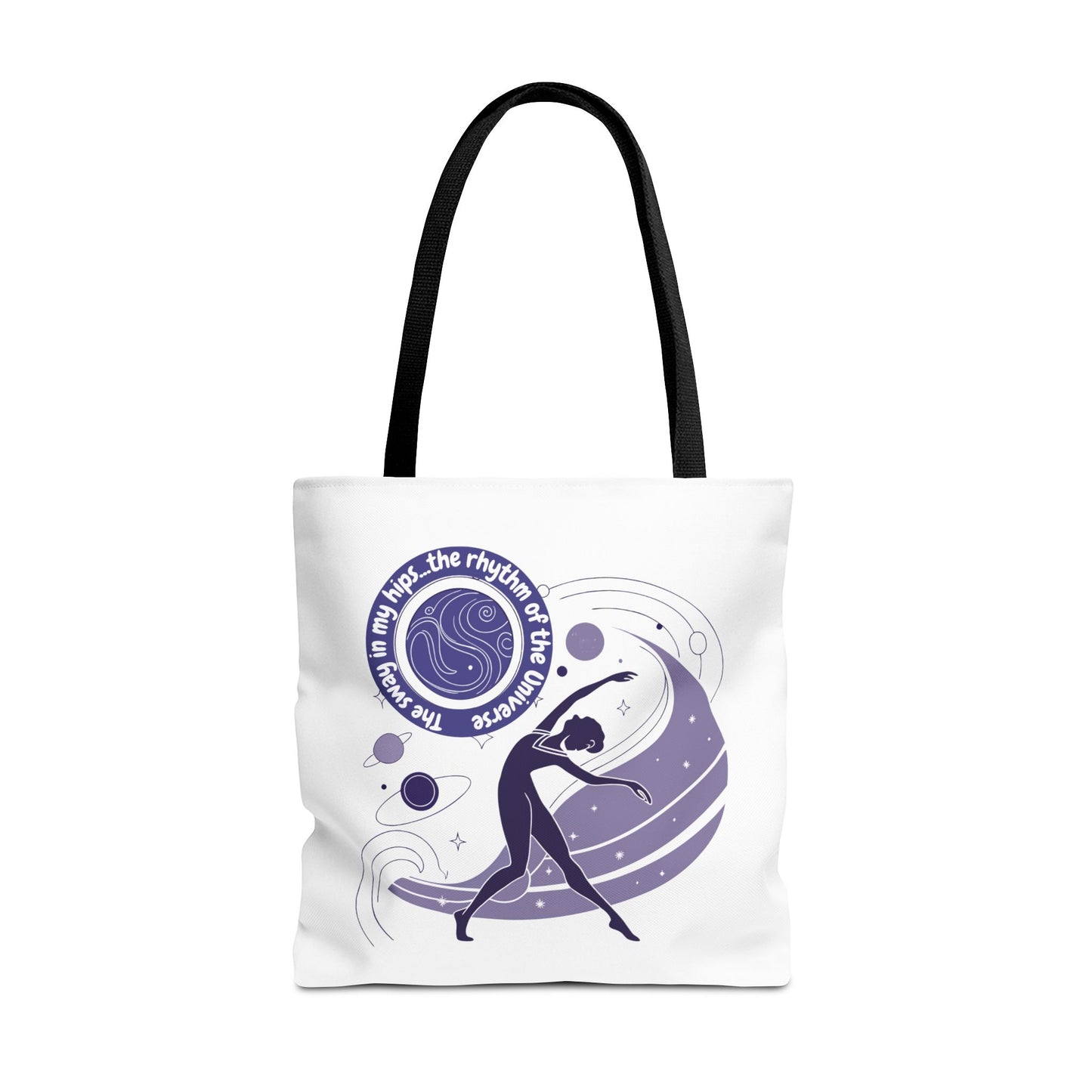 Cosmic Dance Tote Bag – Inspirational Art for Yoga Lovers