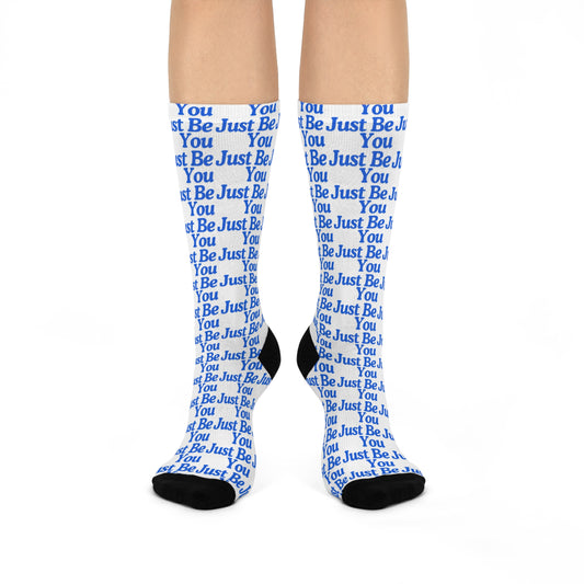 Inspirational Cushioned Crew Socks - "Just Be You" - Motivational Gift for Self-Love and Confidence
